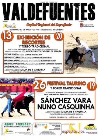 Cartel Festejos Taurinos 13 y 26 de agosto 2017.jpg