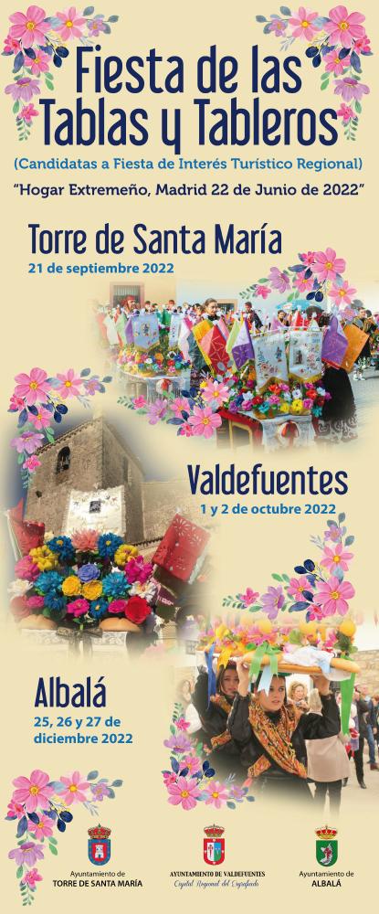 Imagen Fiestas de Las Tablas y Tableros de Albalá, Torre de Santa María y Valdefuentes. Candidatas a Fiesta de Interés Turístico Regional