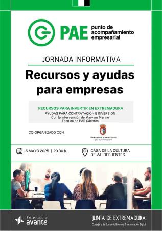 Imagen Jornada Informativa: Recursos y Ayudas para Empresas