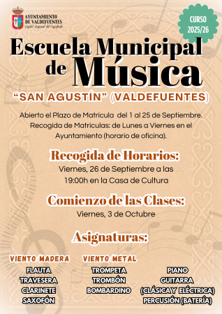 Imagen Escuela Municipal de Música curso 2025/26