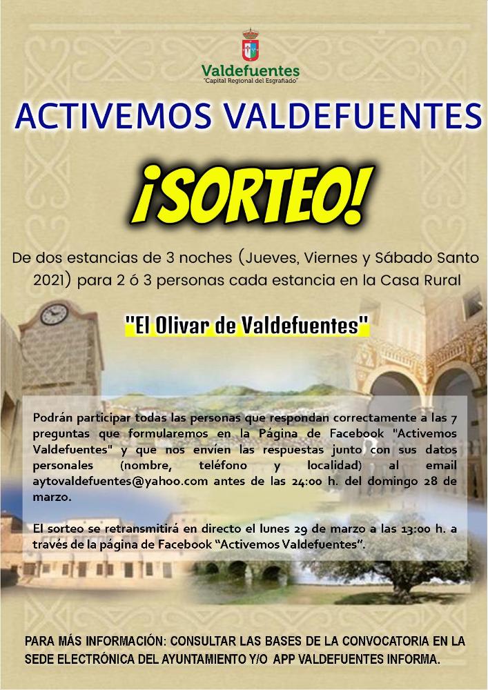 Imagen Sorteo de 2 Estancias en Casa Rural El Olivar de Valdefuentes